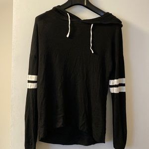 Thin black athletic hoodie